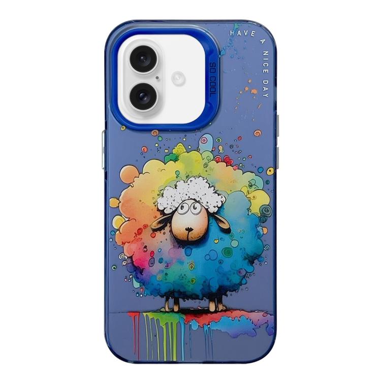 غطاء هاتف من PC + TPU بنقشة لوحات زيتية بنمط حيوانات، لهاتف iPhone Air