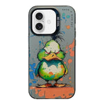غطاء هاتف من PC + TPU بنقشة لوحات زيتية بنمط حيوانات، لهاتف iPhone Air
