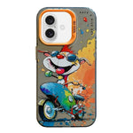 غطاء هاتف من PC + TPU بنقشة لوحات زيتية بنمط حيوانات، لهاتف iPhone Air