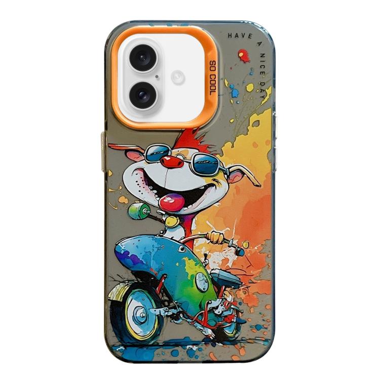 غطاء هاتف من PC + TPU بنقشة لوحات زيتية بنمط حيوانات، لهاتف iPhone Air