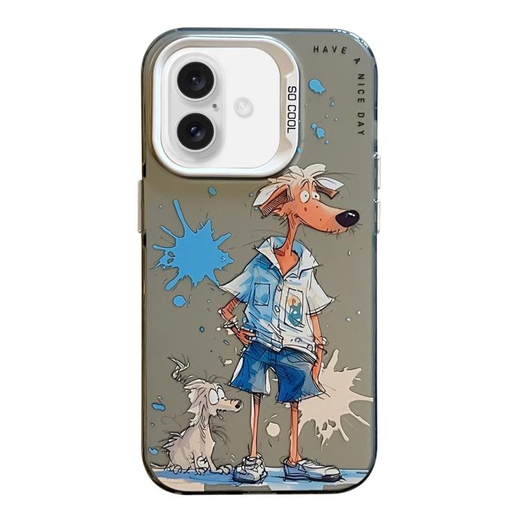 غطاء هاتف من PC + TPU بنقشة لوحات زيتية بنمط حيوانات، لهاتف iPhone Air