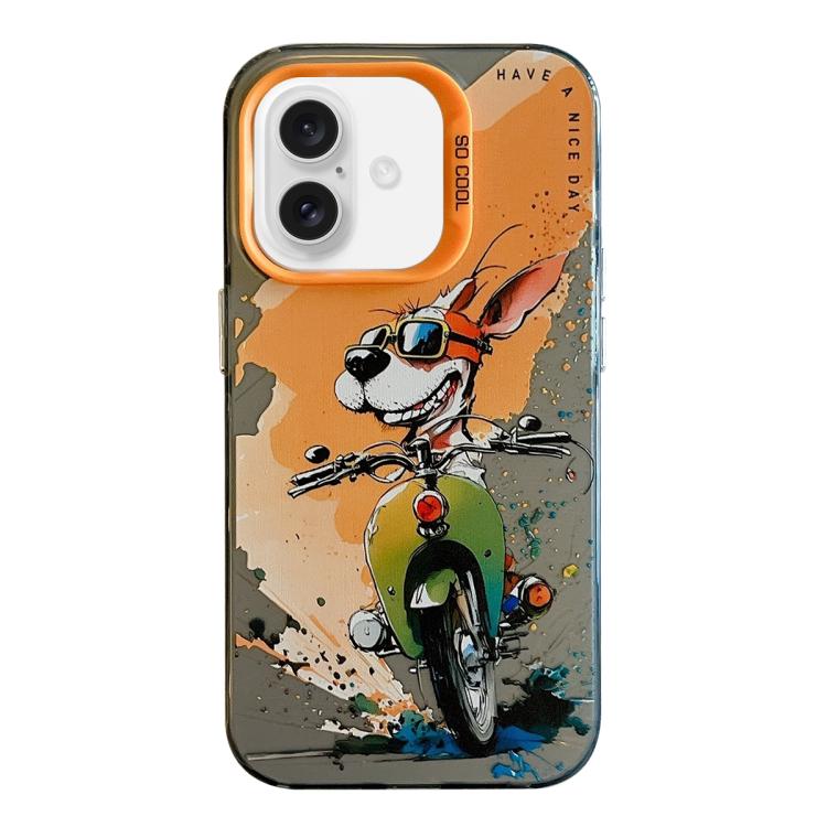 غطاء هاتف من PC + TPU بنقشة لوحات زيتية بنمط حيوانات، لهاتف iPhone Air