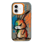 غطاء هاتف من PC + TPU بنقشة لوحات زيتية بنمط حيوانات، لهاتف iPhone Air