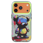 غطاء هاتف من PC + TPU بنقشة لوحات زيتية بنمط حيوانات، لهاتف iPhone 17 Pro