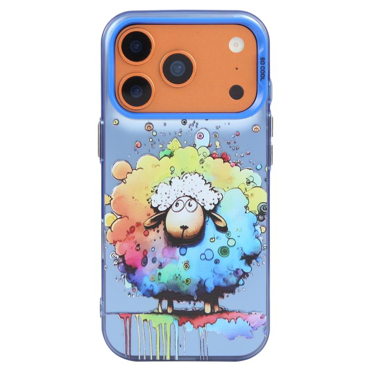 غطاء هاتف من PC + TPU بنقشة لوحات زيتية بنمط حيوانات، لهاتف iPhone 17 Pro