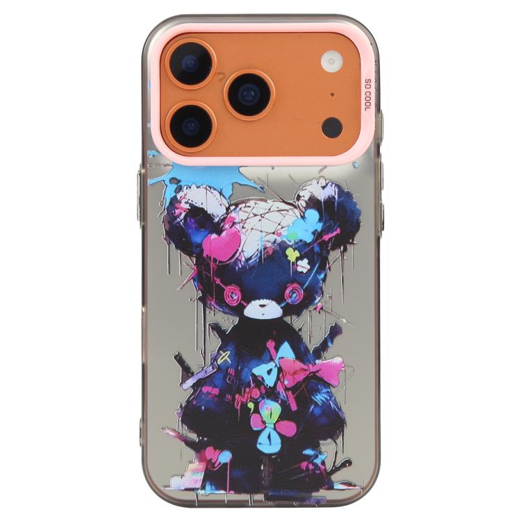 غطاء هاتف من PC + TPU بنقشة لوحات زيتية بنمط حيوانات، لهاتف iPhone 17 Pro