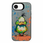 غطاء هاتف من PC + TPU بنقشة لوحات زيتية بنمط حيوانات، لهاتف iPhone 17 Pro Max