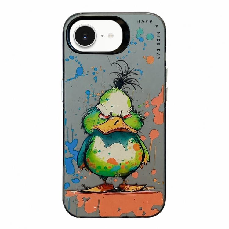 غطاء هاتف من PC + TPU بنقشة لوحات زيتية بنمط حيوانات، لهاتف iPhone 17 Pro Max