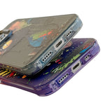 غطاء هاتف من PC + TPU بنقشة لوحات زيتية بنمط حيوانات، لهاتف iPhone 16 Pro Max