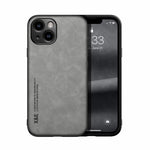 غطاء هاتف خلفي من الجلد المغناطيسي بملمس يشبه الجلد الطبيعي، لأجهزة iPhone 14، iPhone 14 Pro، iPhone 14 Pro Max