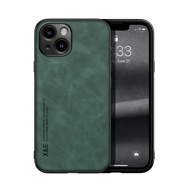غطاء هاتف خلفي من الجلد المغناطيسي بملمس يشبه الجلد الطبيعي، لأجهزة iPhone 14، iPhone 14 Pro، iPhone 14 Pro Max