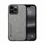غطاء هاتف خلفي من الجلد المغناطيسي بملمس يشبه الجلد الطبيعي، لأجهزة iPhone 14، iPhone 14 Pro، iPhone 14 Pro Max