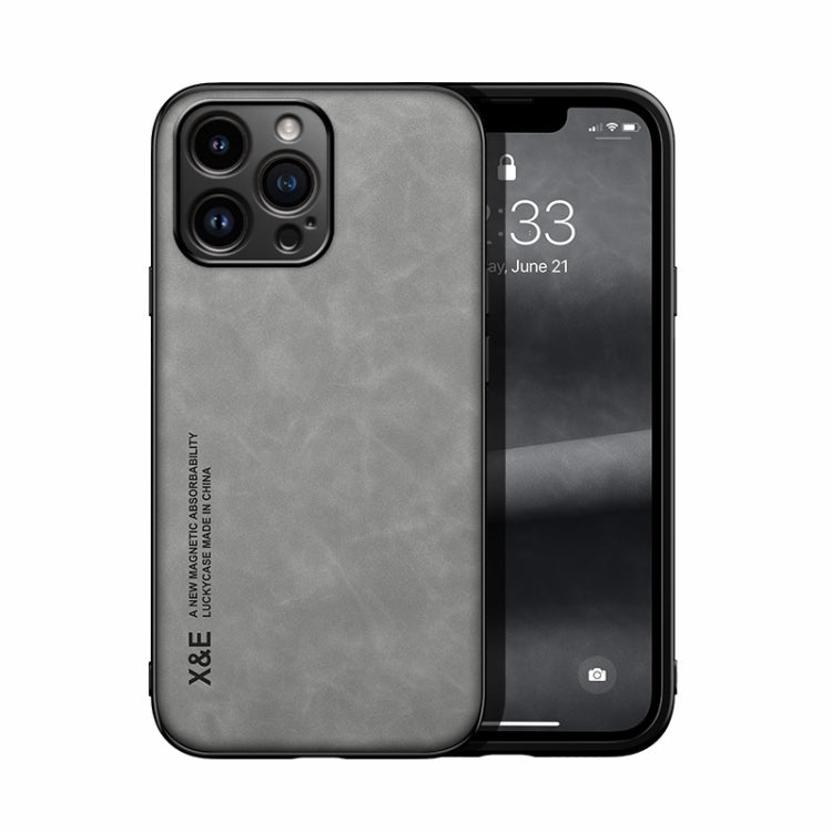 غطاء هاتف خلفي من الجلد المغناطيسي بملمس يشبه الجلد الطبيعي، لأجهزة iPhone 14، iPhone 14 Pro، iPhone 14 Pro Max