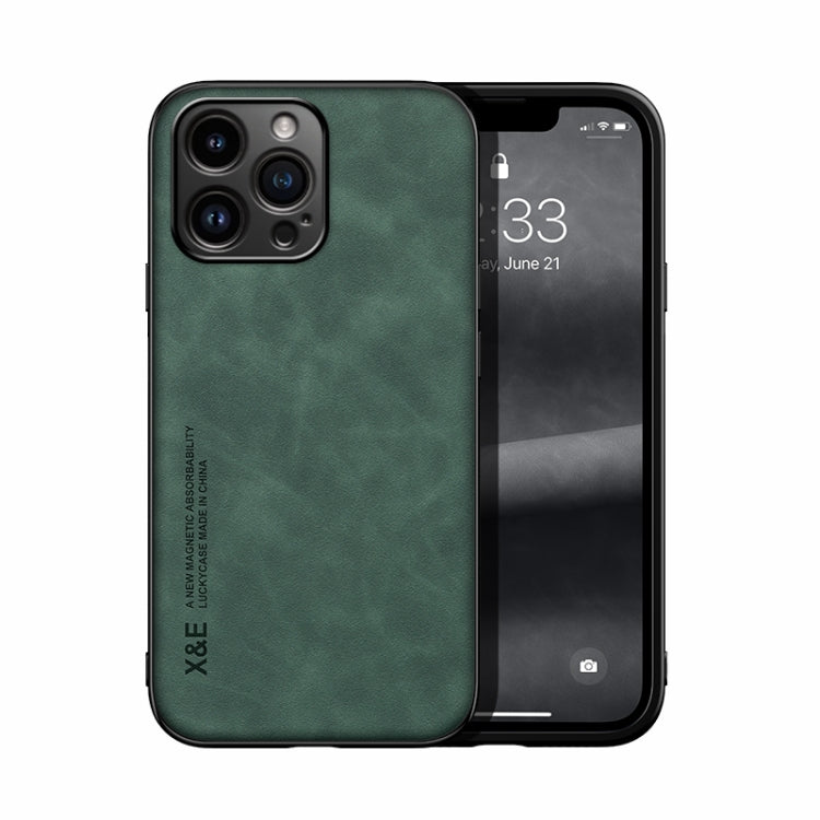 غطاء هاتف خلفي من الجلد المغناطيسي بملمس يشبه الجلد الطبيعي، لأجهزة iPhone 14، iPhone 14 Pro، iPhone 14 Pro Max