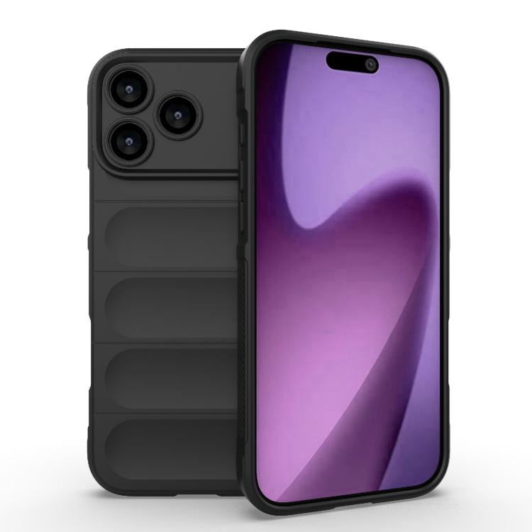 غطاء هاتف TPU + فلانيل بدرع سحري، لأجهزة iPhone 17e / 16e، iPhone 17 Pro Max، iPhone 17 Pro، iPhone 17