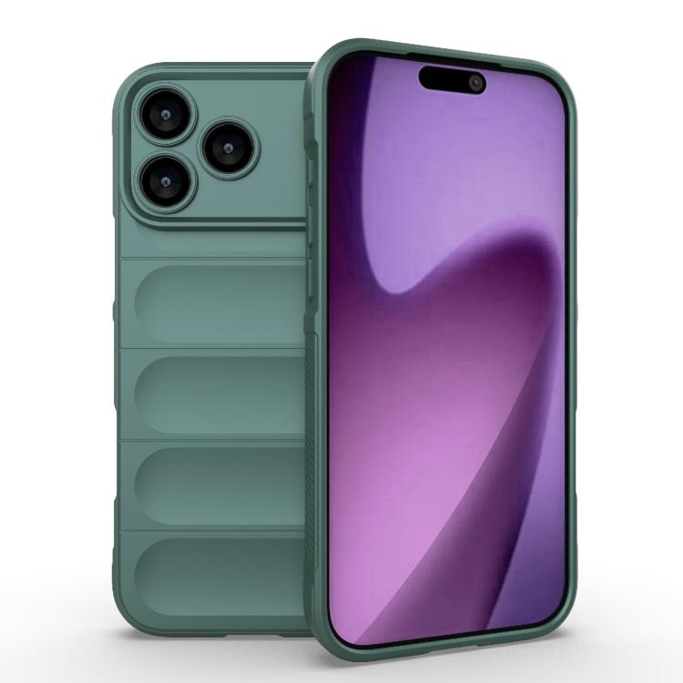 غطاء هاتف TPU + فلانيل بدرع سحري، لأجهزة iPhone 17e / 16e، iPhone 17 Pro Max، iPhone 17 Pro، iPhone 17
