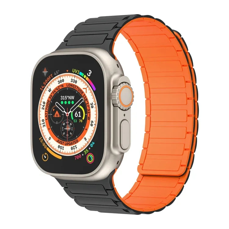 سوار ساعة سيليكون بحلقة مغناطيسية، لسلسلة Apple Watch 9 مقاس 45 مم، لسلسلة Apple Watch 9 مقاس 41 مم، لسلسلة Apple Watch Ultra مقاس 49 مم