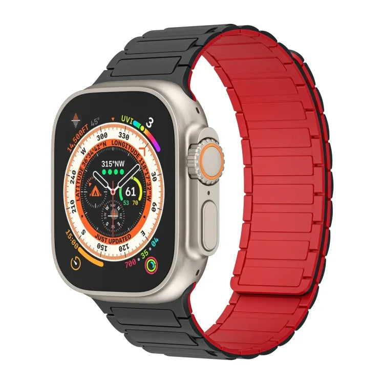 سوار ساعة سيليكون بحلقة مغناطيسية، لسلسلة Apple Watch 9 مقاس 45 مم، لسلسلة Apple Watch 9 مقاس 41 مم، لسلسلة Apple Watch Ultra مقاس 49 مم