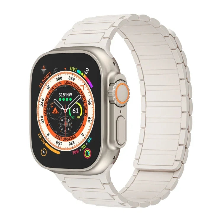 سوار ساعة سيليكون بحلقة مغناطيسية، لسلسلة Apple Watch 9 مقاس 45 مم، لسلسلة Apple Watch 9 مقاس 41 مم، لسلسلة Apple Watch Ultra مقاس 49 مم