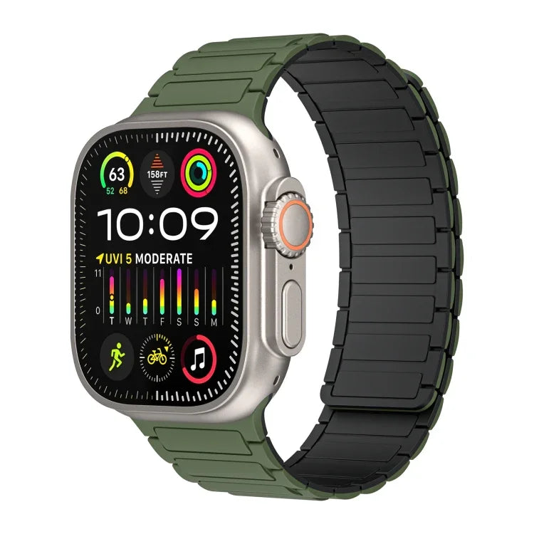 سوار ساعة سيليكون بحلقة مغناطيسية، لسلسلة Apple Watch SE 2023 مقاس 44 مم، لسلسلة Apple Watch SE 2023 مقاس 40 مم، لسلسلة Apple Watch Ultra 2 مقاس 49 مم