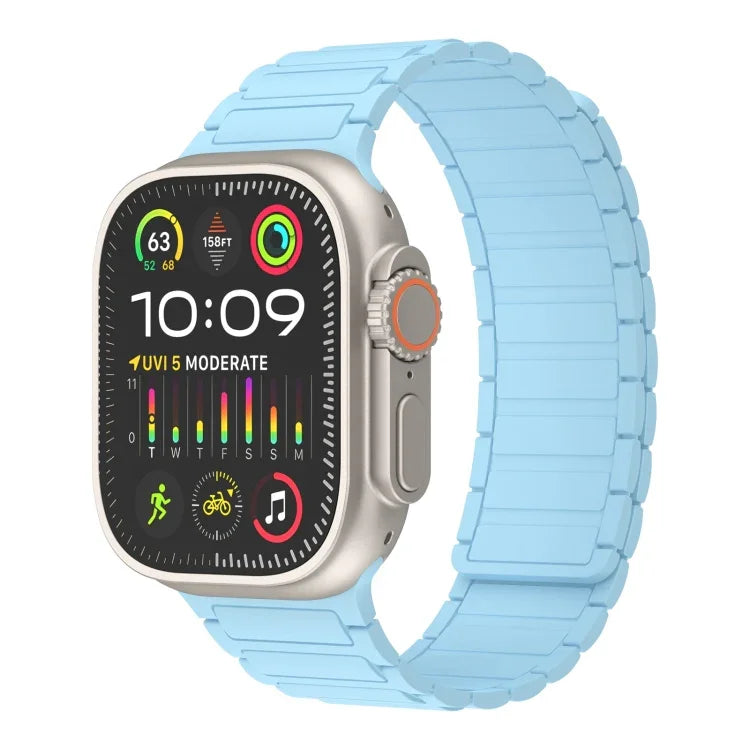 سوار ساعة سيليكون بحلقة مغناطيسية، لسلسلة Apple Watch SE 2023 مقاس 44 مم، لسلسلة Apple Watch SE 2023 مقاس 40 مم، لسلسلة Apple Watch Ultra 2 مقاس 49 مم