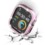 غطاء ساعة من البلاستيك المقوى بتصميم ماسي مزدوج الصف، لساعة آبل Ultra 2 / Ultra 49مم