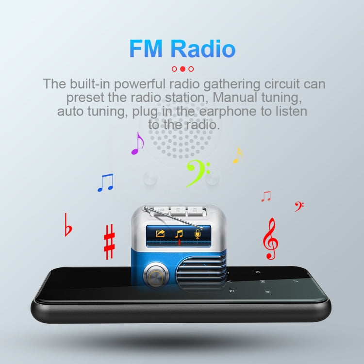 مسجل صوت ذكي متعدد الوظائف M15، مشغل موسيقى MP3 بجودة HiFi، ووكمان، إصدار بلوتوث، 4GB، 8GB، 16GB، 32GB