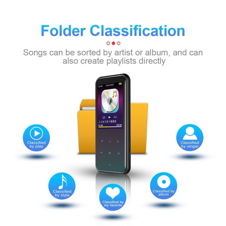مسجل صوت ذكي متعدد الوظائف M15، مشغل موسيقى MP3 بجودة HiFi، ووكمان، إصدار بلوتوث، 4GB، 8GB، 16GB، 32GB