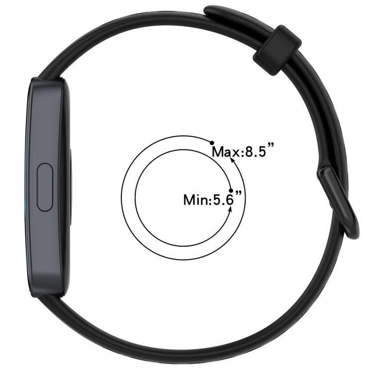 Solid Color Breathable Silicone Watch Band, For Huawei Band 10 / 9 / 8