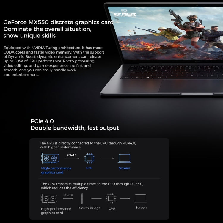 لابتوب Xiaomi RedmiBook Pro 14 بوصة، ويندوز 11 هوم النسخة الصينية، إنتل الجيل 12 كور i7-12650H عشاري النواة، MX550 بطاقة رسومات منفصلة، i7-12650H MX550