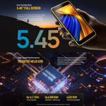Ulefone Armor X12 Pro، هاتف مقاوم بمعيار IP68/IP69K، شاشة 5.45 بوصة أندرويد 15 معالج MediaTek Helio G36 ثماني النواة، الشبكة: 4G، NFC، 4 جيجابايت + 64 جيجابايت