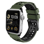 Twill Dual-row Buckle Silicone Watch Band, For Apple Watch SE 2022 40mm, For Apple Watch SE 2022 44mm, For Apple Watch Series 9 41mm, For Apple Watch Series 8 41mm, For Apple Watch Series 8 45mm