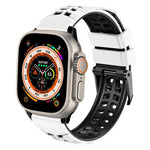 Twill Dual-row Buckle Silicone Watch Band, For Apple Watch Ultra 49mm, For Apple Watch SE 2023 44mm, For Apple Watch SE 2023 40mm, For Apple Watch Ultra 2 49mm, For Apple Watch Series 9 45mm