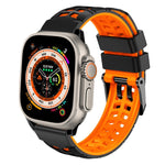 Twill Dual-row Buckle Silicone Watch Band, For Apple Watch Ultra 49mm, For Apple Watch SE 2023 44mm, For Apple Watch SE 2023 40mm, For Apple Watch Ultra 2 49mm, For Apple Watch Series 9 45mm