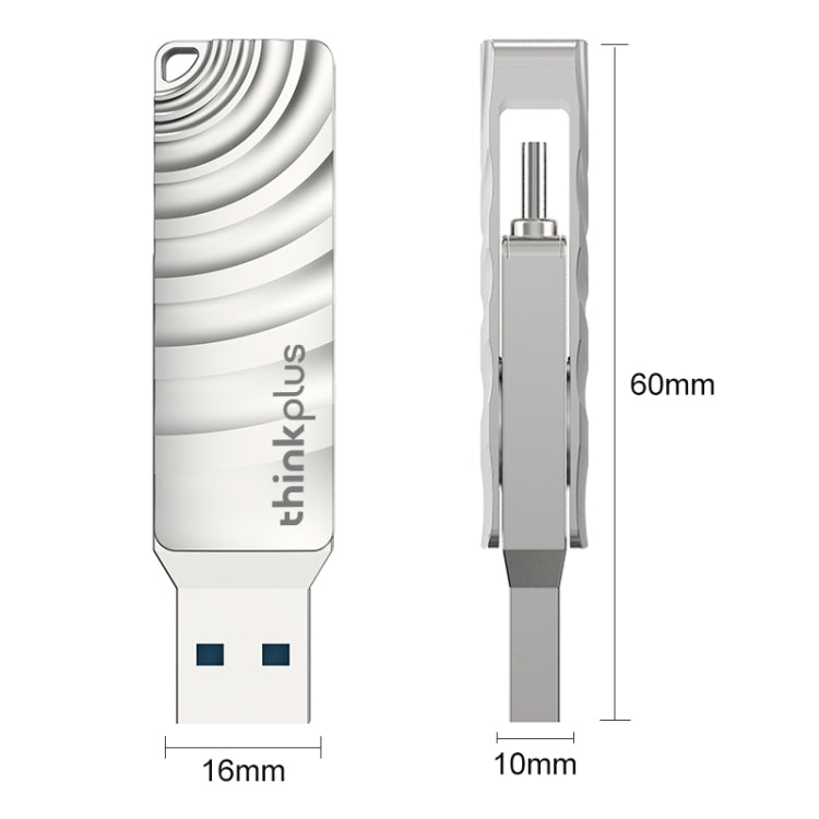 فلاش درايف Lenovo Thinkplus MU232 USB 3.2 + USB-C / Type-C برأس مزدوج، 64GB، 128GB، 256GB