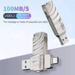 فلاش درايف Lenovo Thinkplus MU232 USB 3.2 + USB-C / Type-C برأس مزدوج، 64GB، 128GB، 256GB
