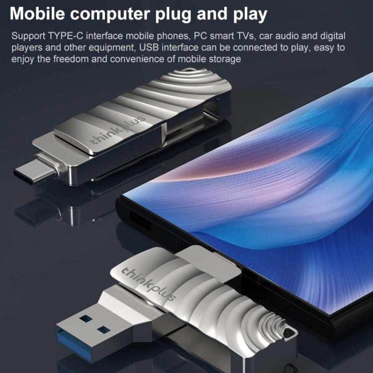 فلاش درايف Lenovo Thinkplus MU232 USB 3.2 + USB-C / Type-C برأس مزدوج، 64GB، 128GB، 256GB