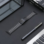 Safety Buckle Titanium Steel Watch Band, For Apple Watch Ultra 49mm, For Apple Watch SE 2023 44mm, For Apple Watch SE 2023 40mm, For Apple Watch Ultra 2 49mm, For Apple Watch Series 9 45mm, For Apple Watch SE 2022 40mm, For Apple Watch SE 2022 44mm    ...