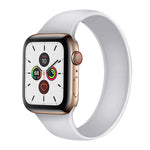 حزام معصم بديل من السيليكون المرن بلون صلب لساعات Apple Watch Series 5 & 4 بحجم 40 مم / 3 & 2 & 1 بحجم 38 مم، الحجم: S 130 مم، S 130 مم، M 143 مم، L 156 مم
