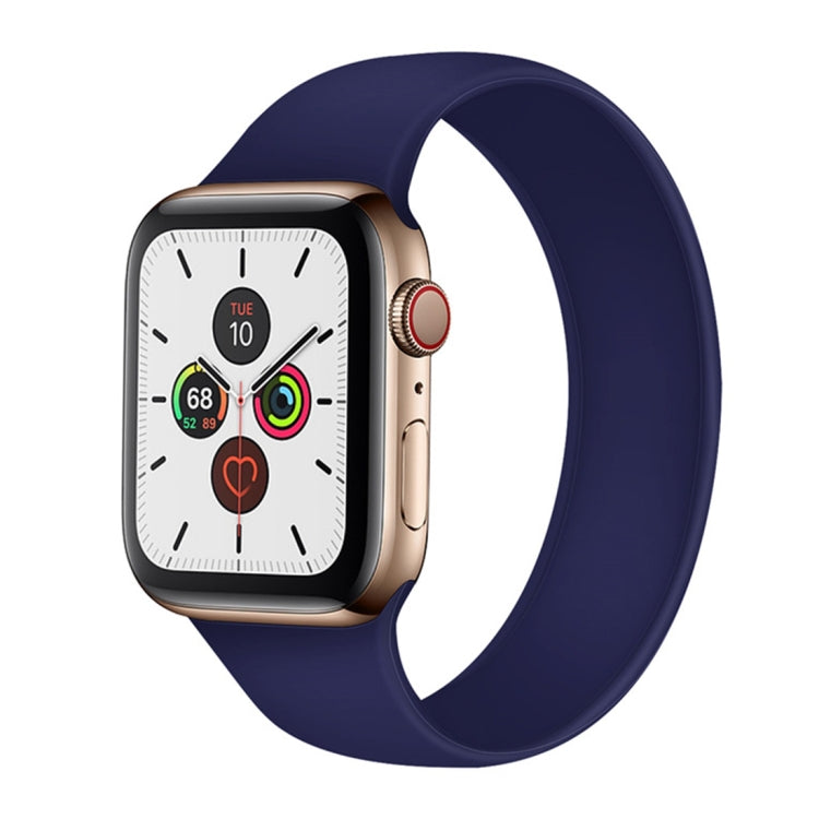 حزام معصم بديل من السيليكون المرن بلون صلب لساعات Apple Watch Series 5 & 4 بحجم 40 مم / 3 & 2 & 1 بحجم 38 مم، الحجم: S 130 مم، S 130 مم، M 143 مم، L 156 مم