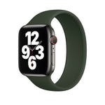 حزام معصم بديل من السيليكون المرن بلون صلب لساعات Apple Watch Series 5 & 4 بحجم 40 مم / 3 & 2 & 1 بحجم 38 مم، الحجم: S 130 مم، S 130 مم، M 143 مم، L 156 مم