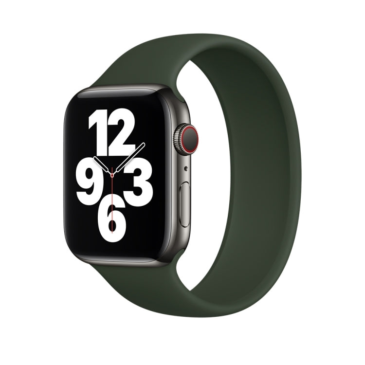 حزام معصم بديل من السيليكون المرن بلون صلب لساعات Apple Watch Series 5 & 4 بحجم 40 مم / 3 & 2 & 1 بحجم 38 مم، الحجم: S 130 مم، S 130 مم، M 143 مم، L 156 مم