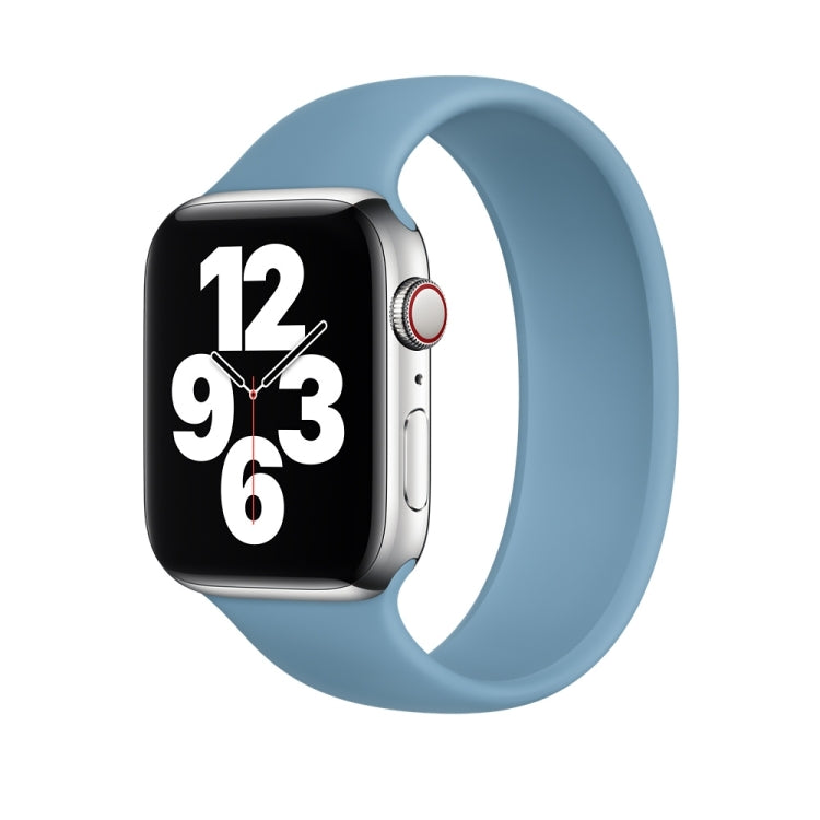 حزام معصم بديل من السيليكون المرن بلون صلب لساعات Apple Watch Series 5 & 4 بحجم 40 مم / 3 & 2 & 1 بحجم 38 مم، الحجم: S 130 مم، S 130 مم، M 143 مم، L 156 مم