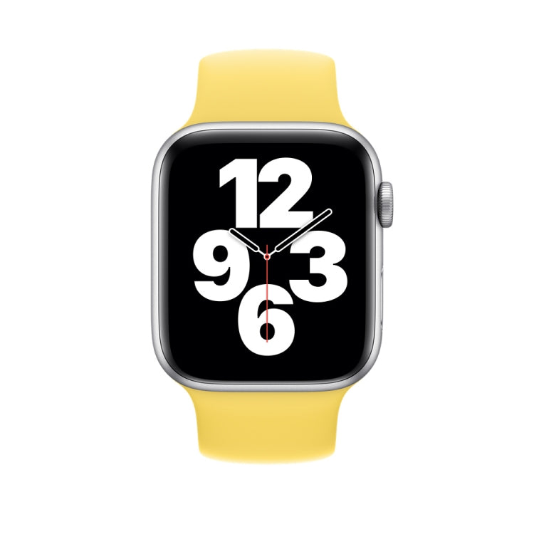 حزام معصم بديل من السيليكون المرن بلون صلب لساعات Apple Watch Series 5 & 4 بحجم 40 مم / 3 & 2 & 1 بحجم 38 مم، الحجم: S 130 مم، S 130 مم، M 143 مم، L 156 مم