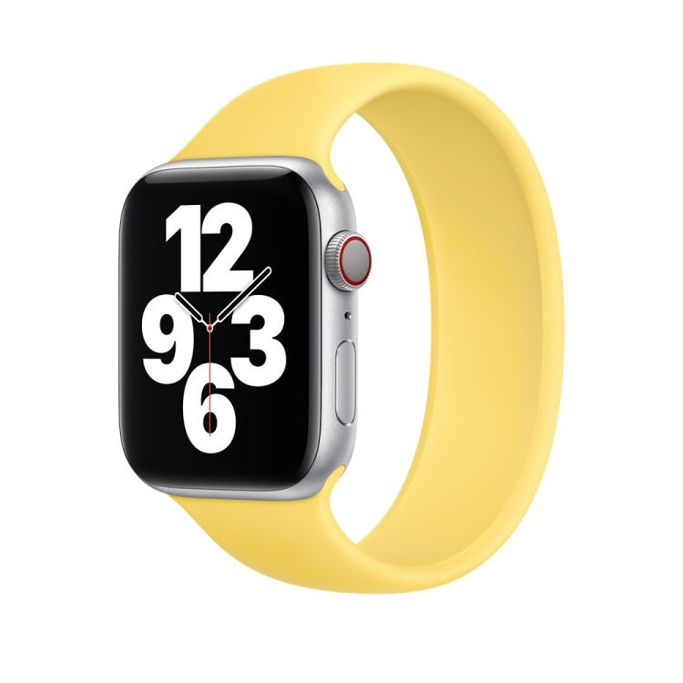 حزام معصم بديل من السيليكون المرن بلون صلب لساعات Apple Watch Series 5 & 4 بحجم 40 مم / 3 & 2 & 1 بحجم 38 مم، الحجم: S 130 مم، S 130 مم، M 143 مم، L 156 مم