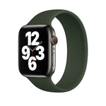 سوار ساعة سيليكون مرن بلون صلب لساعات Apple Watch سلسلة 8&7 مقاس 41مم / SE 2&6&SE&5&4 مقاس 40مم / 3&2&1 مقاس 38مم، الحجم: M 143مم (أكوا بلو)، الحجم: M 143مم