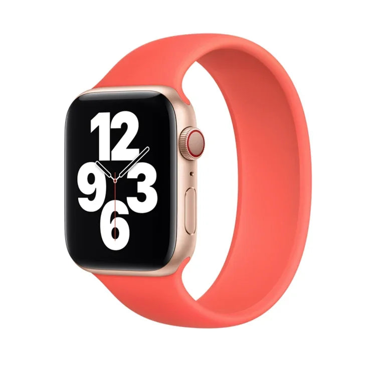سوار ساعة سيليكون مرن بلون صلب لساعات Apple Watch سلسلة 8&7 مقاس 41مم / SE 2&6&SE&5&4 مقاس 40مم / 3&2&1 مقاس 38مم، الحجم: M 143مم (أكوا بلو)، الحجم: M 143مم