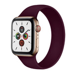 حزام معصم بديل من السيليكون المرن بلون صلب لساعات Apple Watch Series 5 & 4 بحجم 40 مم / 3 & 2 & 1 بحجم 38 مم، الحجم: S 130 مم، S 130 مم، M 143 مم، L 156 مم