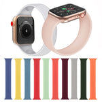 حزام معصم بديل من السيليكون المرن بلون صلب لساعات Apple Watch Series 5 & 4 بحجم 40 مم / 3 & 2 & 1 بحجم 38 مم، الحجم: S 130 مم، S 130 مم، M 143 مم، L 156 مم