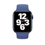 سوار ساعة سيليكون مرن بلون صلب لساعات Apple Watch سلسلة 8&7 مقاس 41مم / SE 2&6&SE&5&4 مقاس 40مم / 3&2&1 مقاس 38مم، الحجم: L 156مم، الحجم: L 156مم